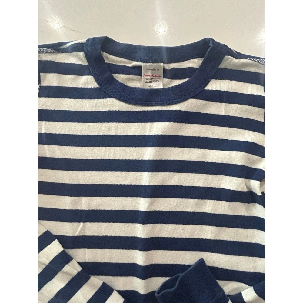 Hanna Andersson Youth Striped Pajama Set Bundle - 2 Pairs Size 14